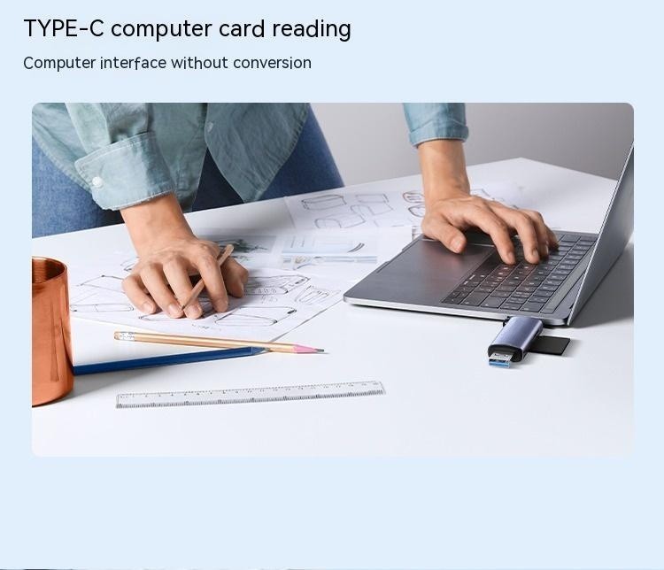 Lector de tarjetas de ordenador multifunción de conversión de tarjeta de memoria SD grande TF Tipo C