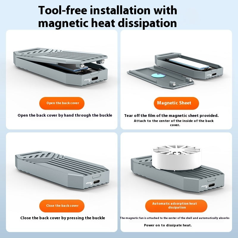 Lightning 4 Carcasa de aluminio externa de estado sólido con expansión M2 compatible con ordenador