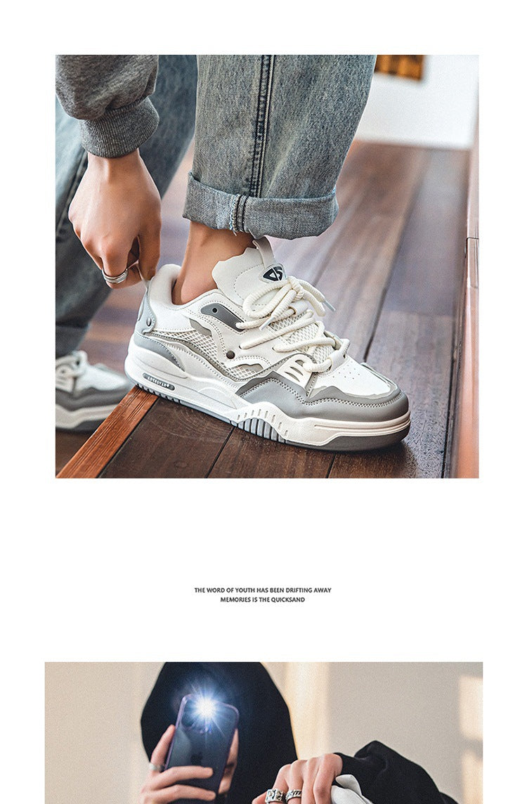 Zapatillas de Hombre Retro Leisure con Aumento de Altura, Diseño Antideslizante y Suela Gruesa