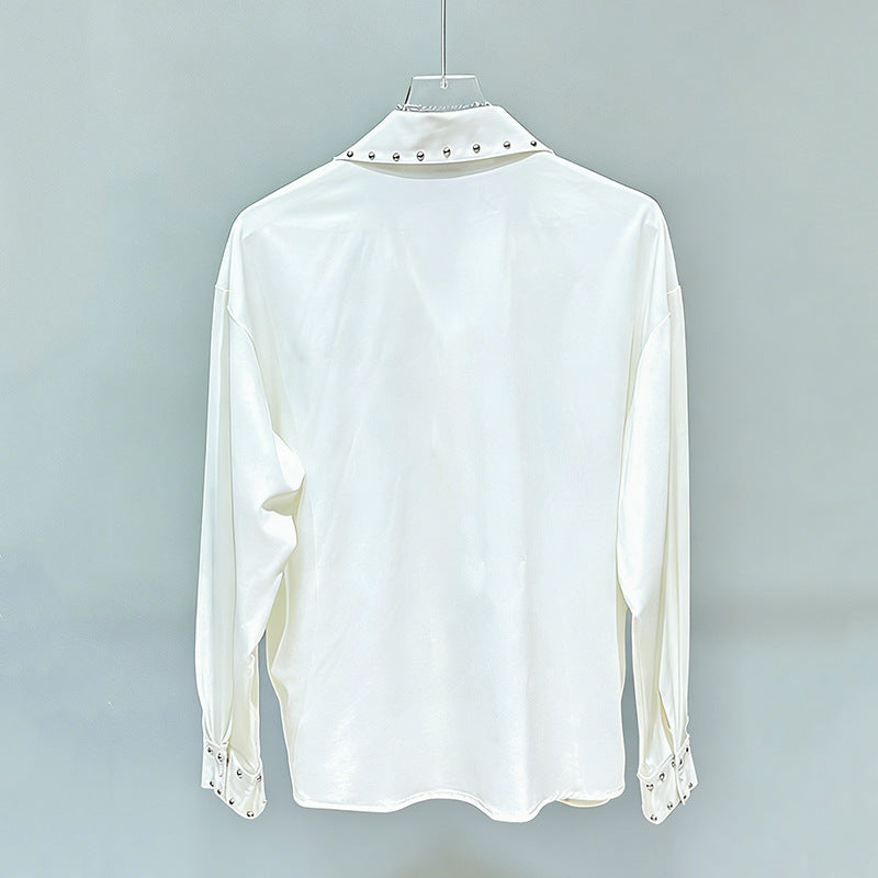 Stylish Niche Drapey Office Shirt For Mencasual And Versatile