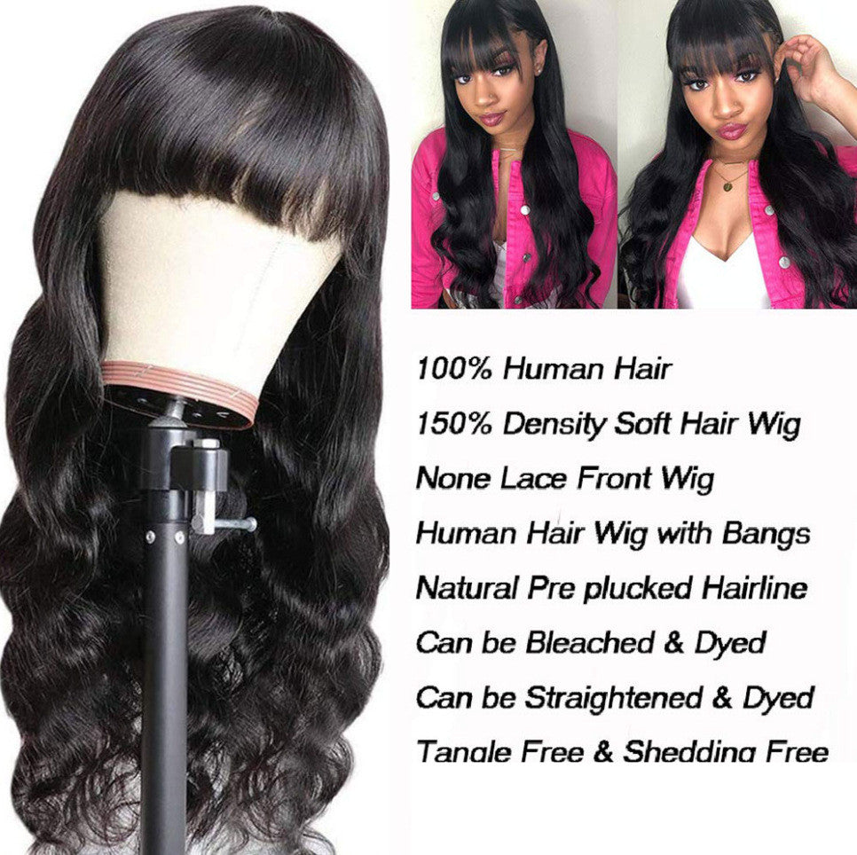 BODY WAVE Pelucas enteras hechas a máquina sin encaje