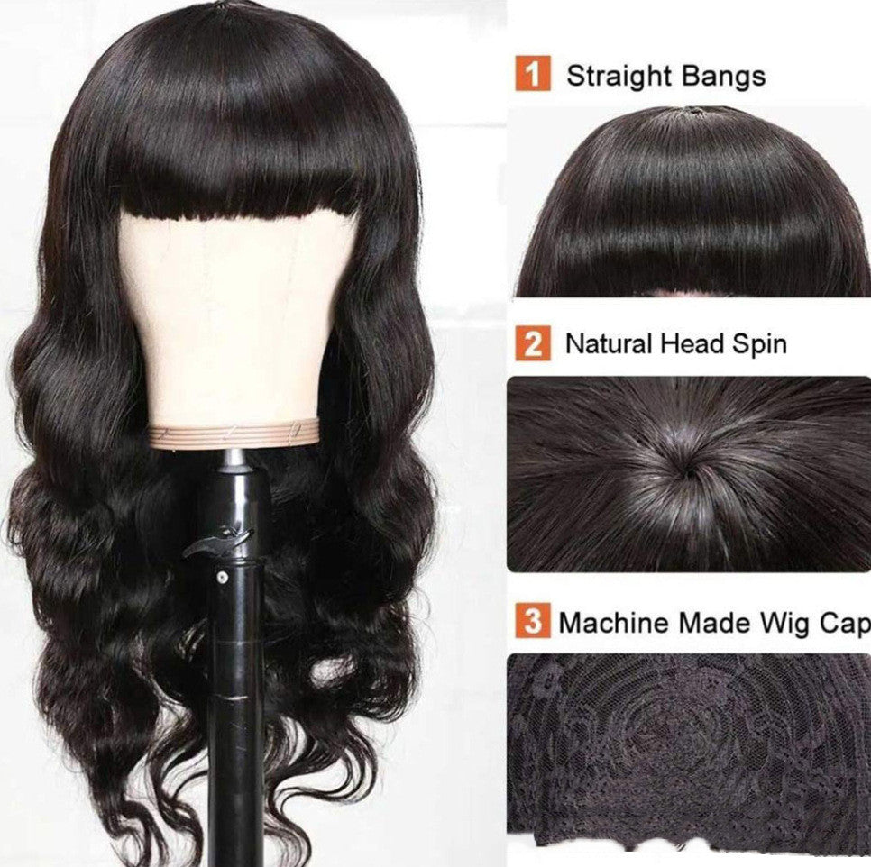 BODY WAVE Pelucas enteras hechas a máquina sin encaje
