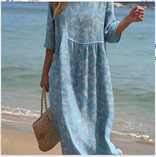 Casual Printed Temperament Long Skirt Girl