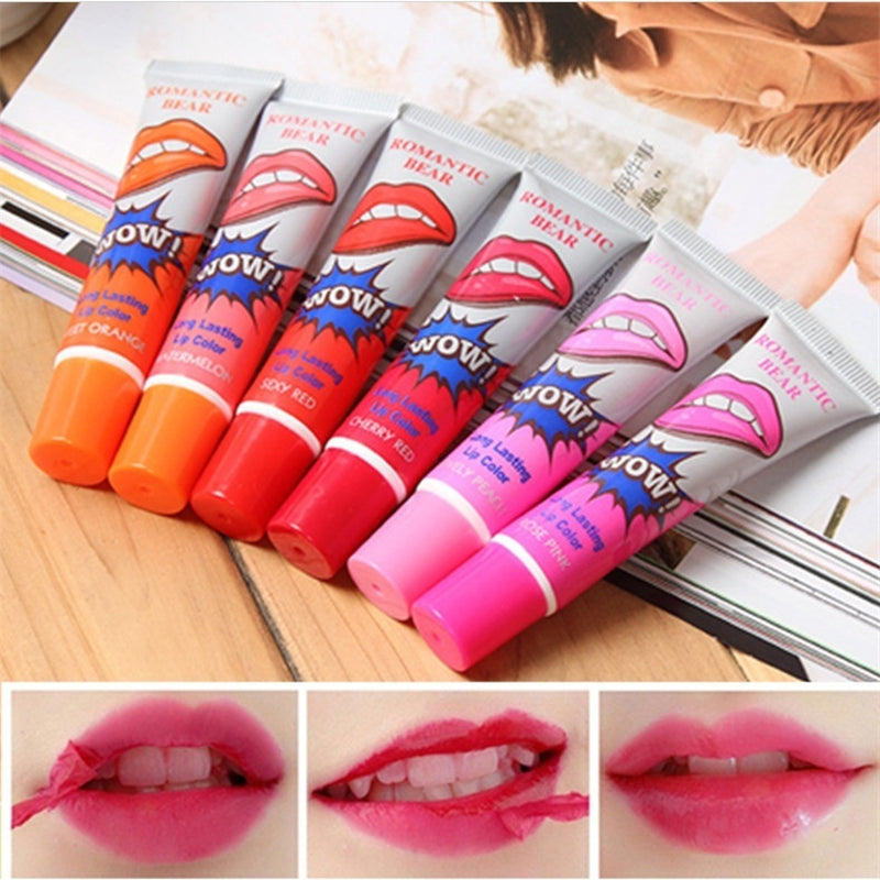 Increíble Lápiz Labial Líquido Peel Off de 6 Colores, Resistente al Agua, de Larga Duración, Máscara de Brillo Labial, Maquillaje Hidratante, Bálsamo Labial Cosmético para Arrancar