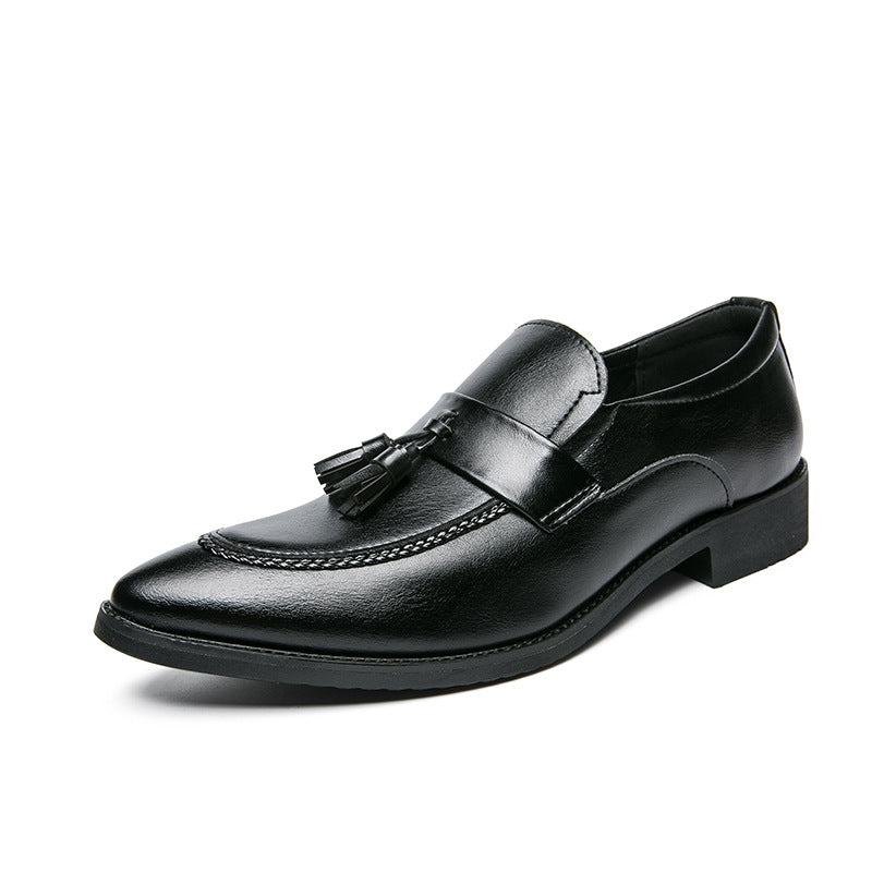 Zapatos de cuero de hombre, estilo británico, casual, de moda, con borlas, para negocios