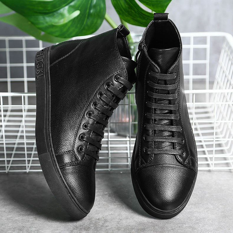 Zapatillas Altas Negras de Tallas Grandes para Hombre