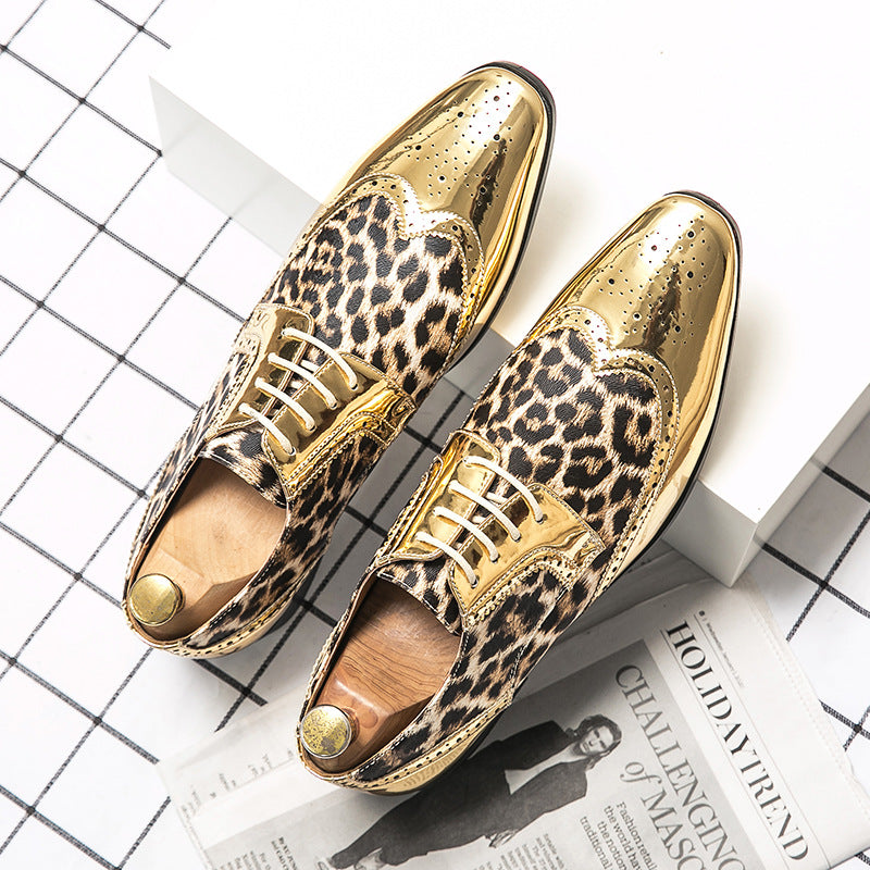 Zapatos de piel de hombre para negocios, ocio personal, estilo británico y puntera brillante