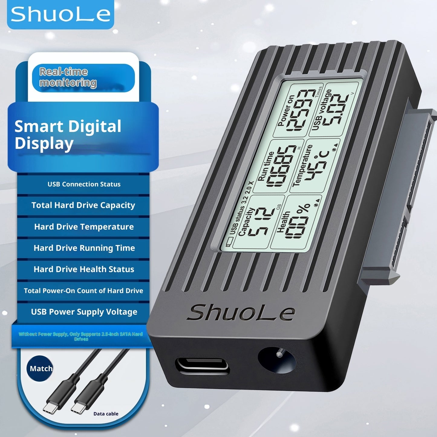 Conector de cable conversor de estado sólido USB 3.2 para disco duro