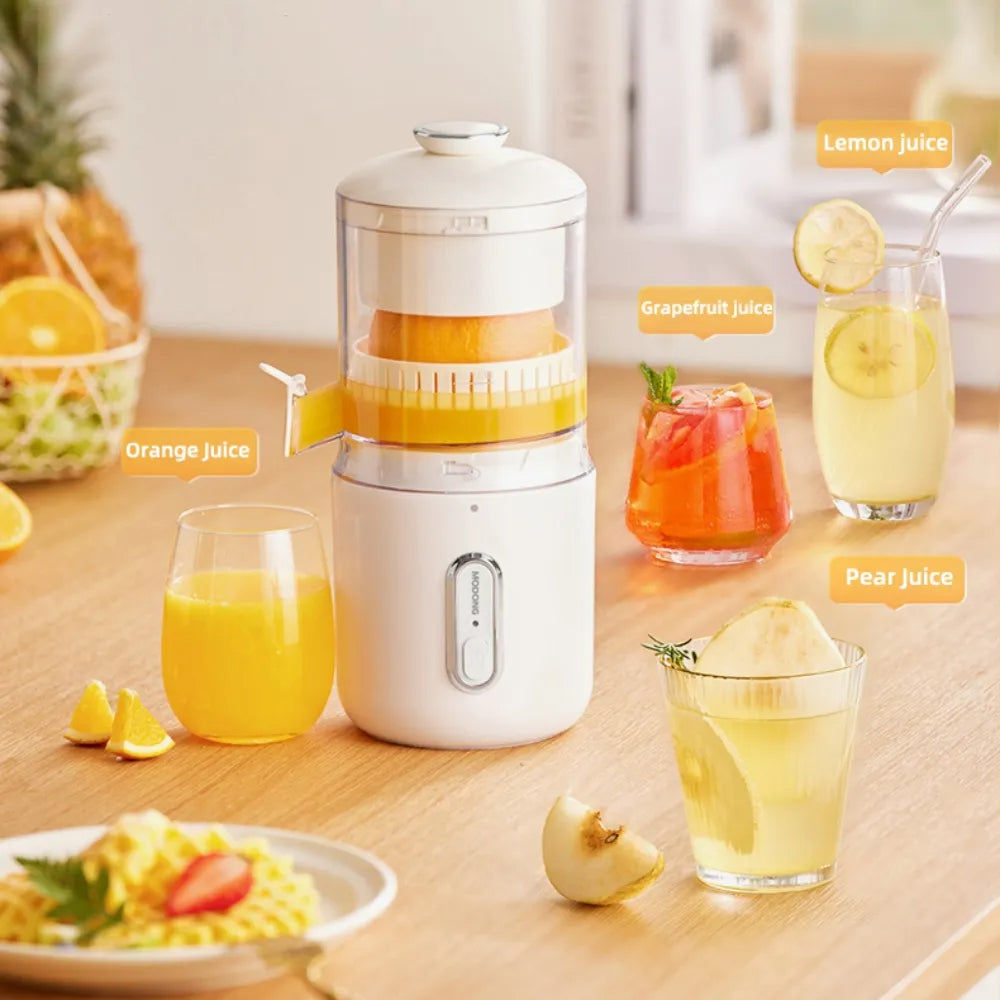 Exprimidor eléctrico inalámbrico multifuncional de acero para naranjas y limones, licuadora portátil USB mini para frutas, exprimidor a presión de cocina
