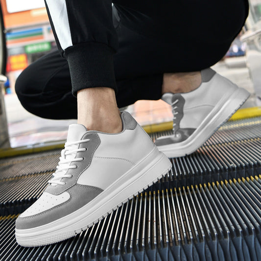Zapatillas bajas blancas de estilo coreano informales para hombre