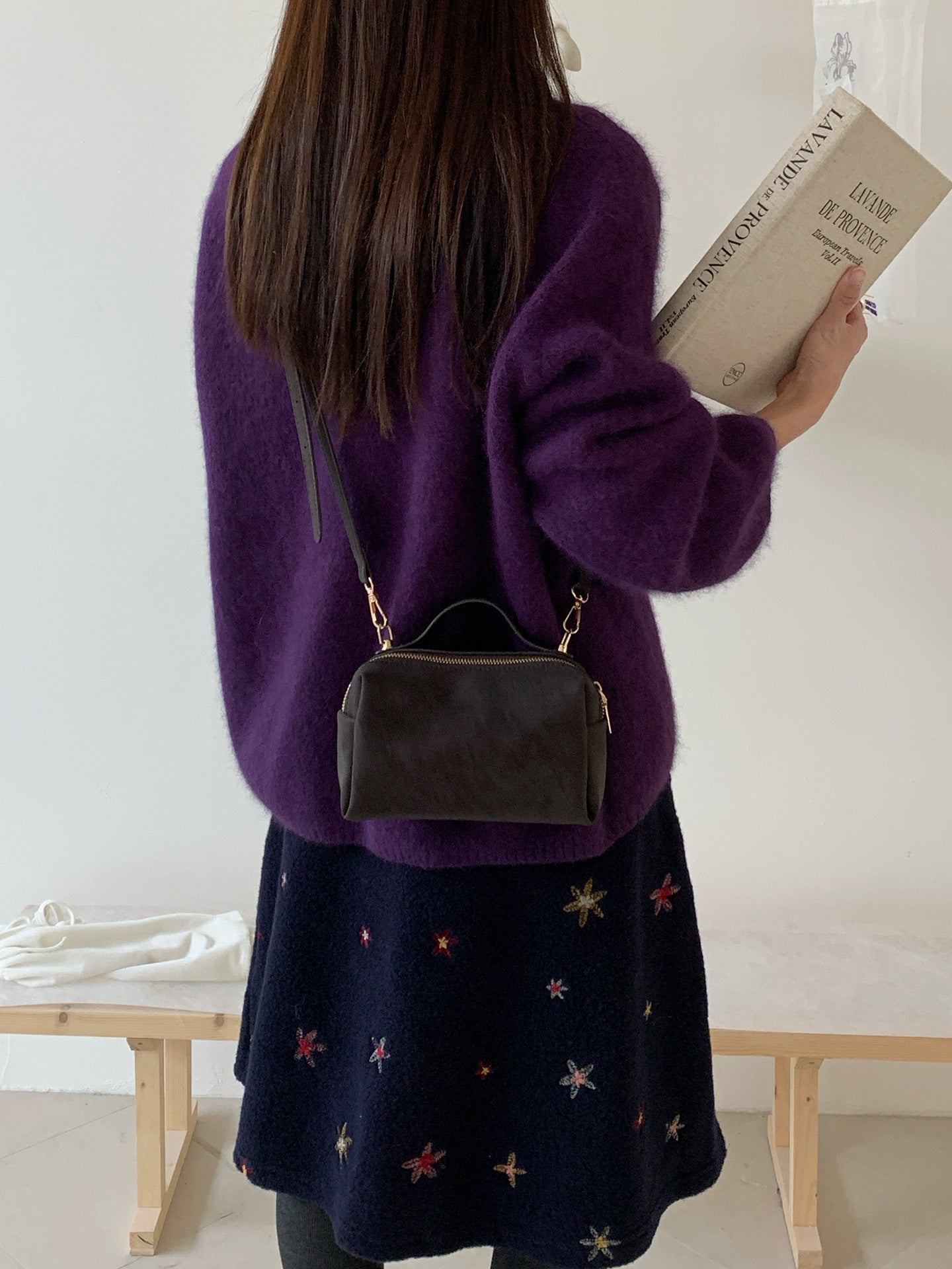 Bolso retro pequeño cuadrado bandolera