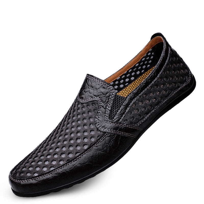 Zapatillas Sandalias de Hombre de Verano de Cuero Genuino Cómodas