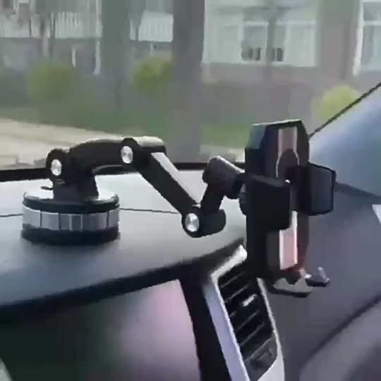 Soporte de teléfono móvil para coche con ajuste giratorio y ventosa