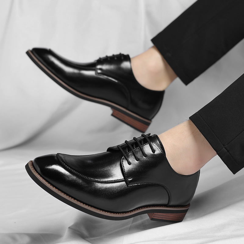 Business Formal Wear Height Increasing Insole Casual Men's Shoes