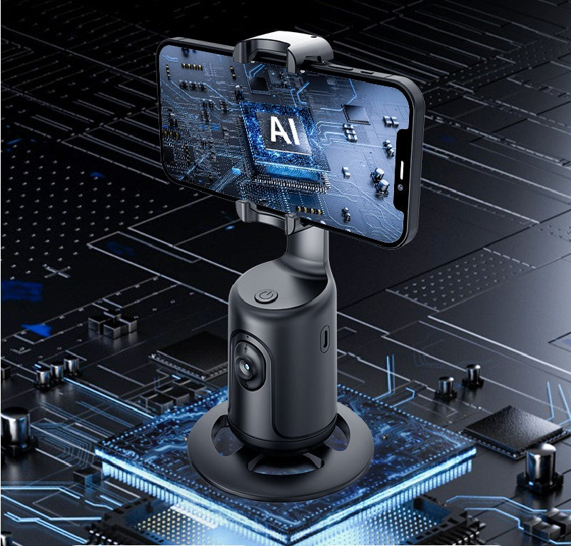 Gimbal de seguimiento facial automático 360 AI, soporte automático inteligente para teléfono con seguimiento facial para videos de smartphone, vlog, estabilizador de trípode en vivo