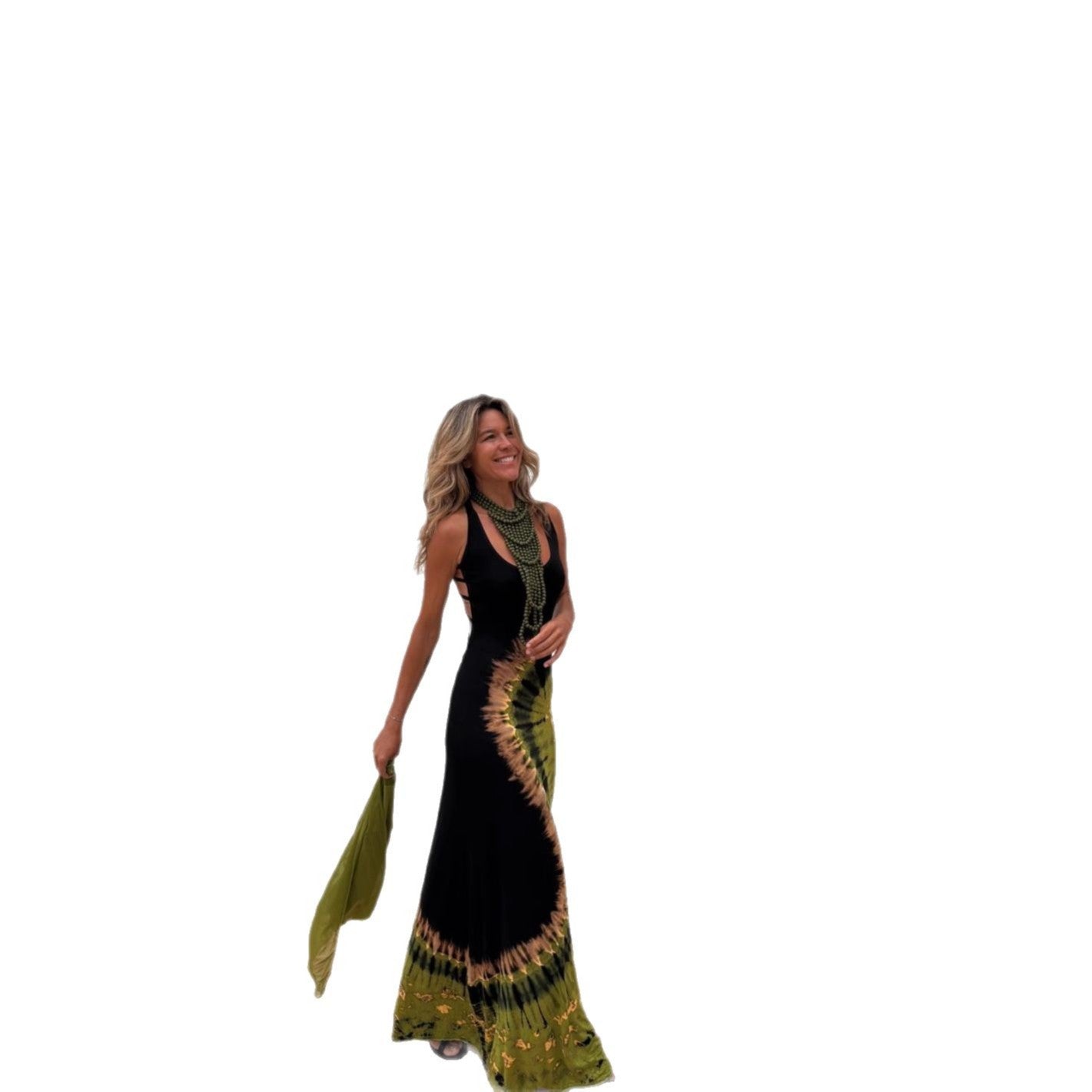 Summer Women's Printed Strapless Backless Cross Dress