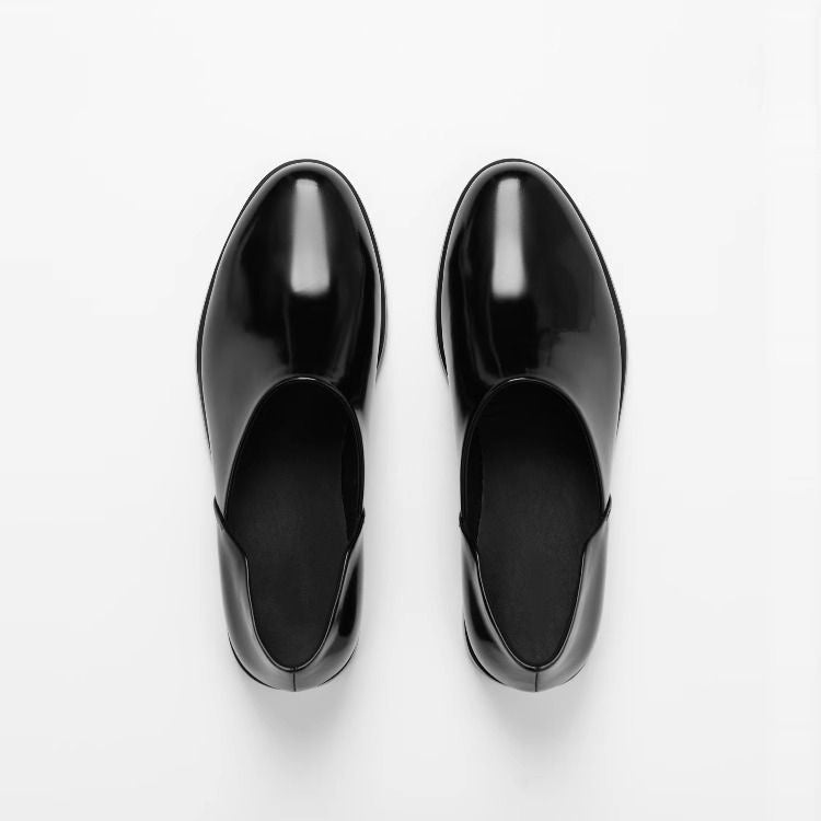Zapatos Mocasín Para Hombres Y Mujeres Sin Cordones Punta Redonda Estilo Moderno