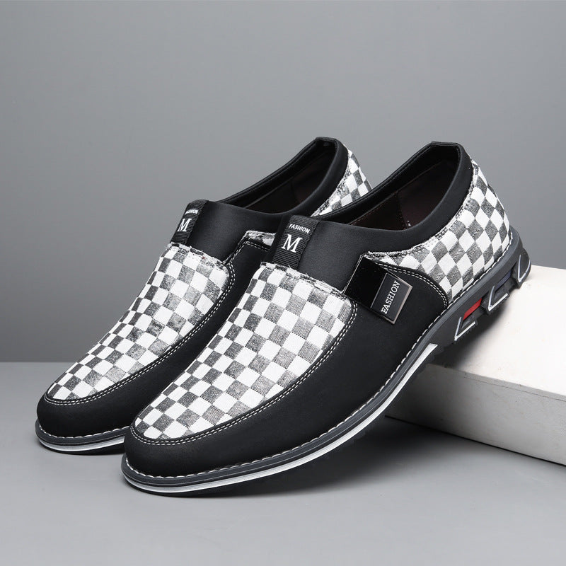 Zapatos de cuero para hombre estilo británico, casuales de negocios, talla grande