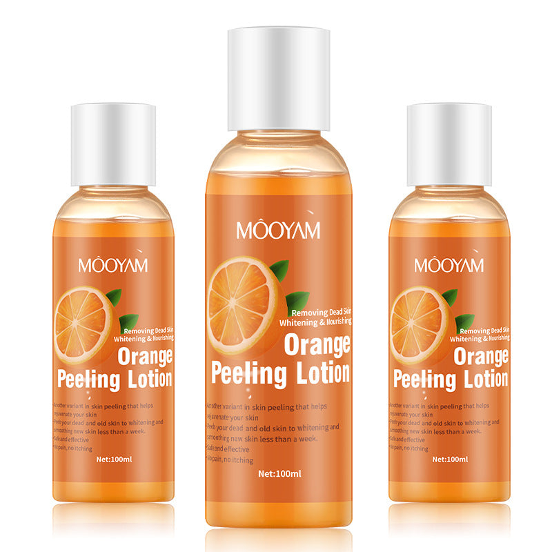 Loción de cáscara de naranja, aceite exfoliante, loción corporal, exfoliación suave