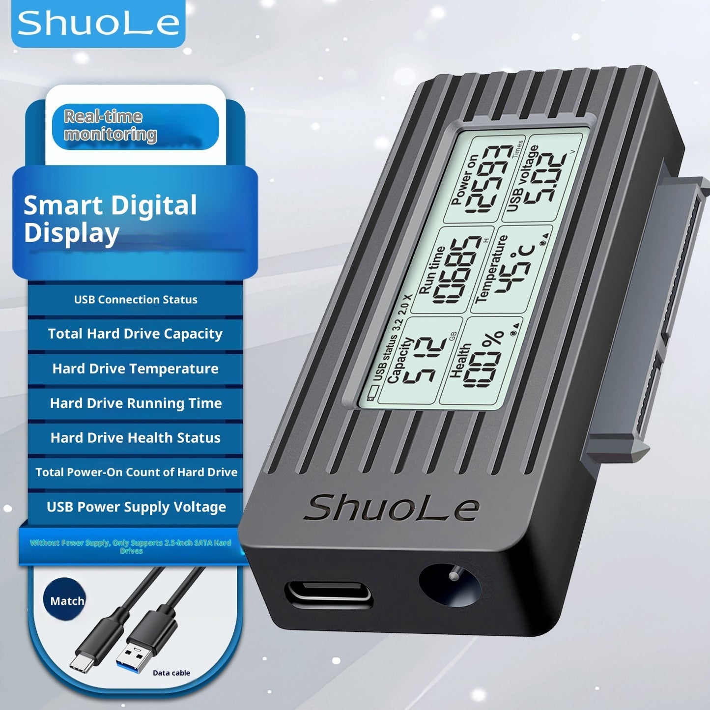 Conector de cable conversor de estado sólido USB 3.2 para disco duro
