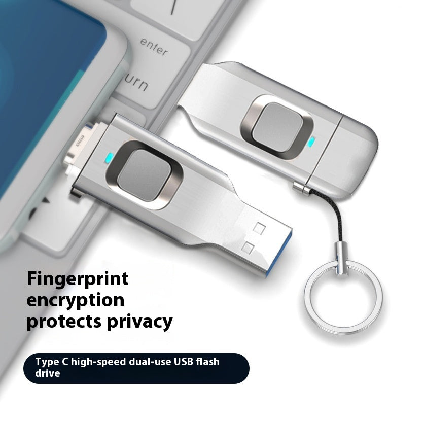 Disco USB con huella dactilar Seguridad de datos cifrados Computadora Teléfono celular Uso dual