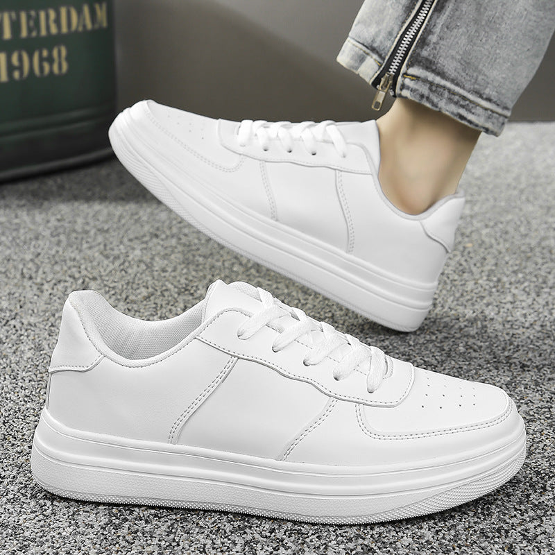 Zapatos de plataforma blancos de talla grande para hombre, primavera y verano