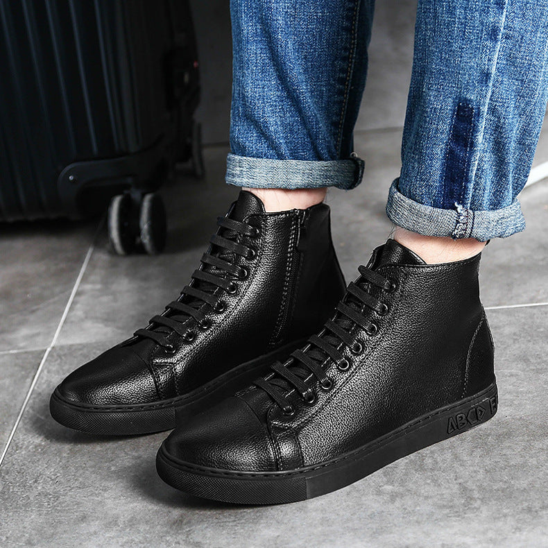 Zapatillas Altas Negras de Tallas Grandes para Hombre