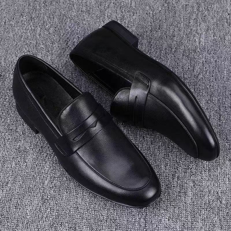 Zapatos Casuales De Cuero Transpirables Para Hombre Con Suelas Blandas