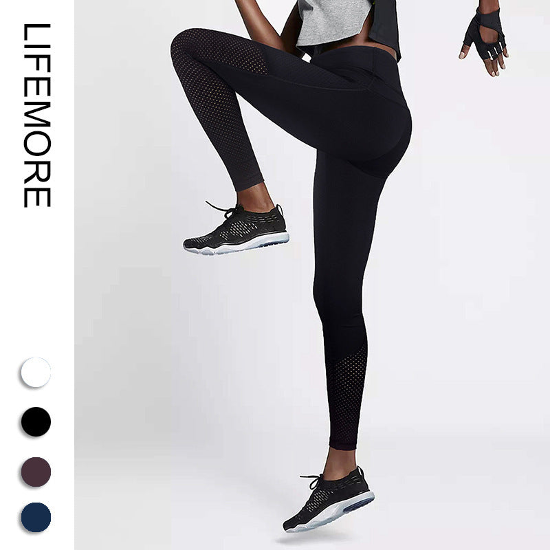 Pantalones de yoga y fitness sin costuras, con control de abdomen y efecto segunda piel