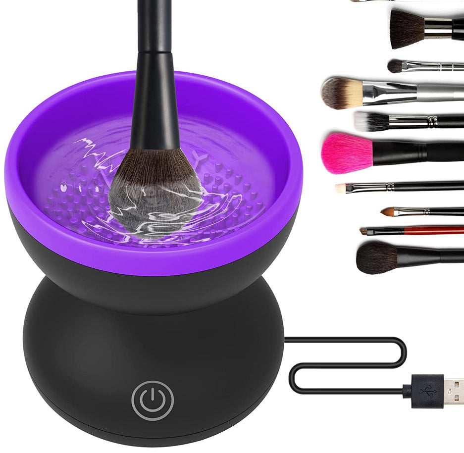 Máquina Limpiadora de Brochas de Maquillaje Eléctrica Portátil Automática USB Herramientas de Limpieza de Brochas Cosméticas para Todos los Tamaños de Juegos de Brochas de Maquillaje de Belleza