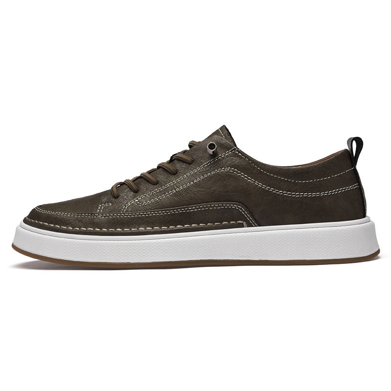 Zapatillas casuales de cuero sencillas para hombre