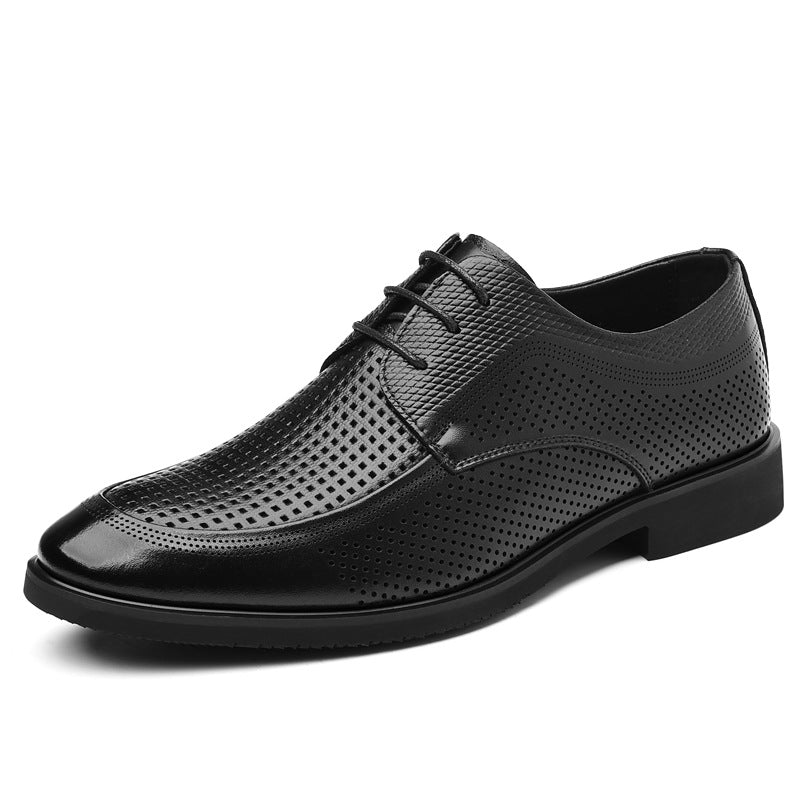 Zapatos de vestir de cuero para ir al trabajo con punta redonda antideslizante