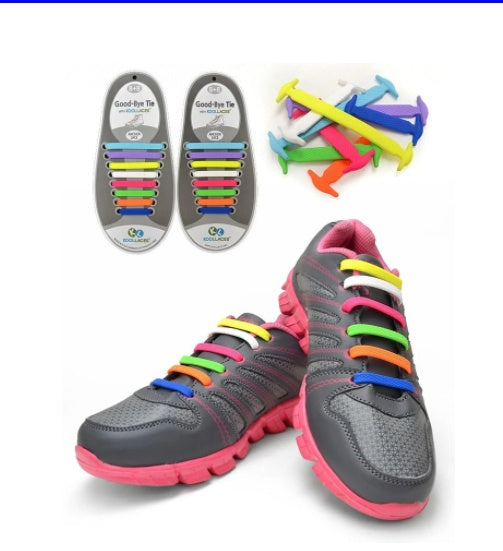 Cordones de silicona en forma de I y T para adultos y niños, sin necesidad de atar