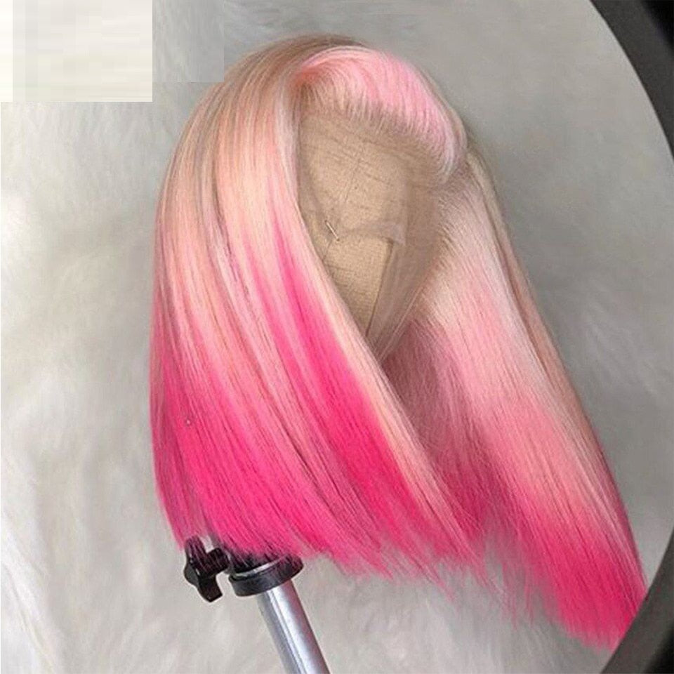 Cabello Humano de Alta Calidad con Encaje Frontal Degradado Semimecánico