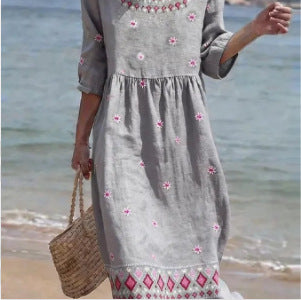 Casual Printed Temperament Long Skirt Girl - DRESS WELL STORE