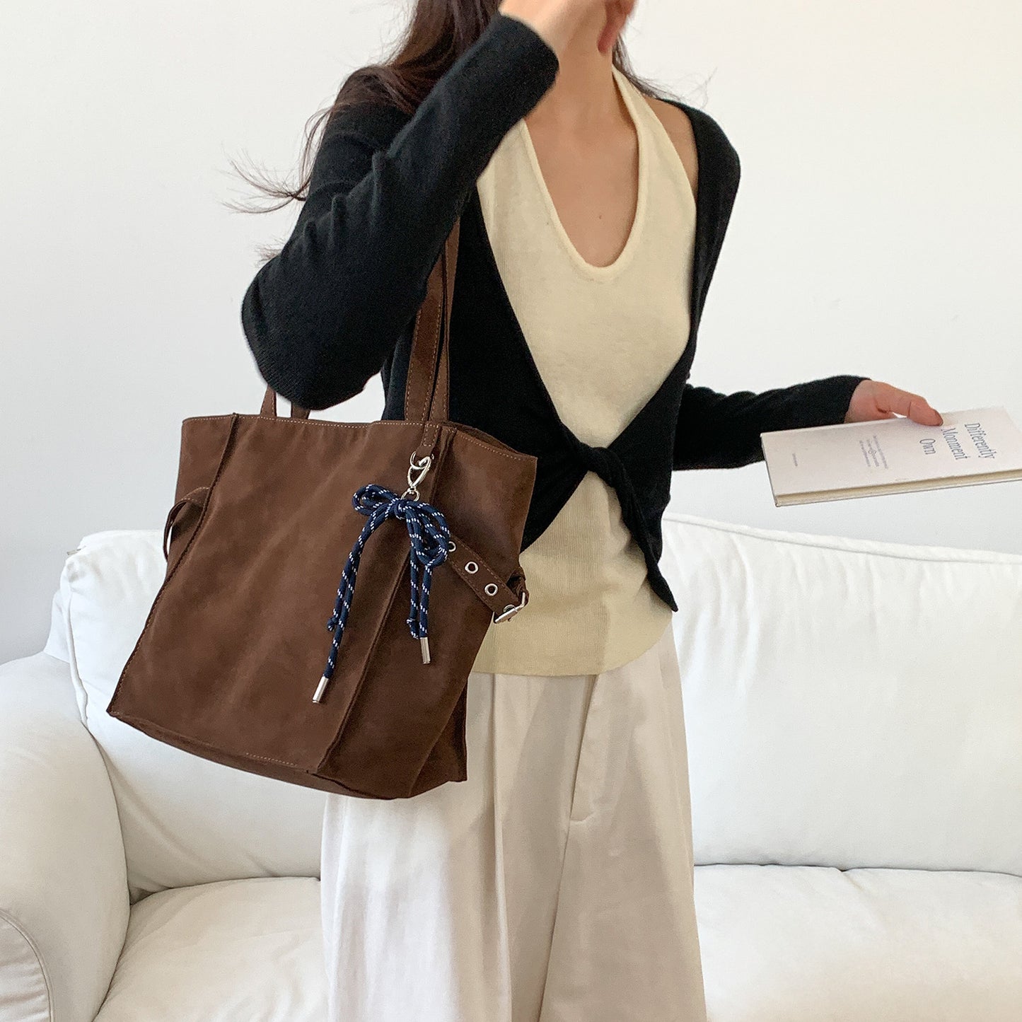 Bolso de hombro grande estilo coreano para mujer