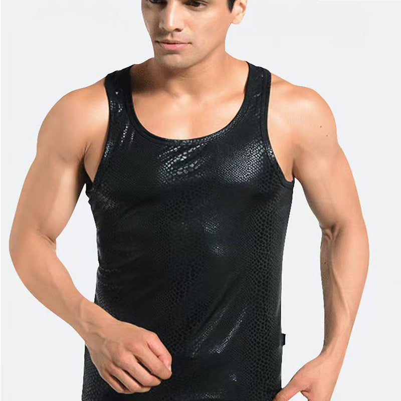 Men's Casual 3D Snake-Print Fitted Vest
