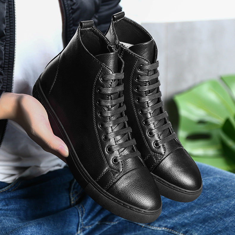 Zapatillas Altas Negras de Tallas Grandes para Hombre
