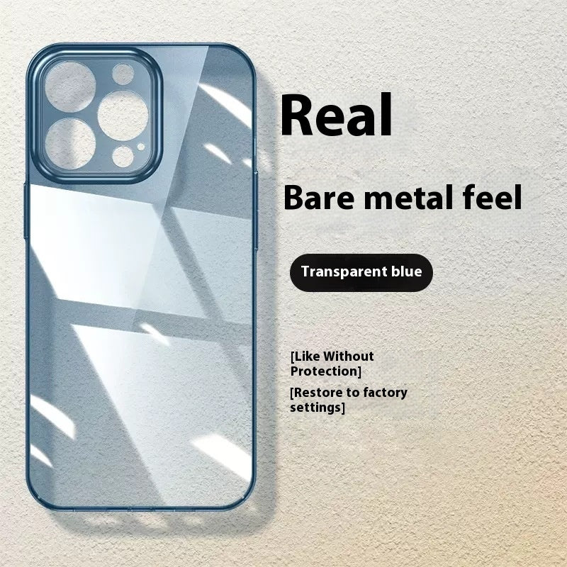 Funda de teléfono 13 sencilla de protección total para lentes, transparente como el hielo, antiamarilleamiento