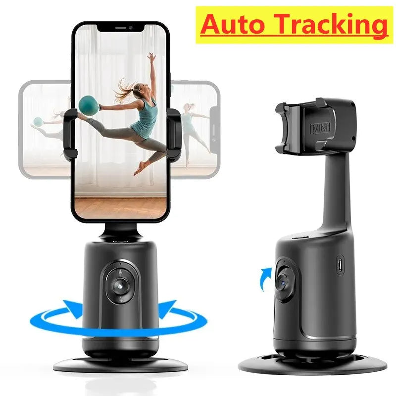 Gimbal de seguimiento facial automático 360 AI, soporte automático inteligente para teléfono con seguimiento facial para videos de smartphone, vlog, estabilizador de trípode en vivo