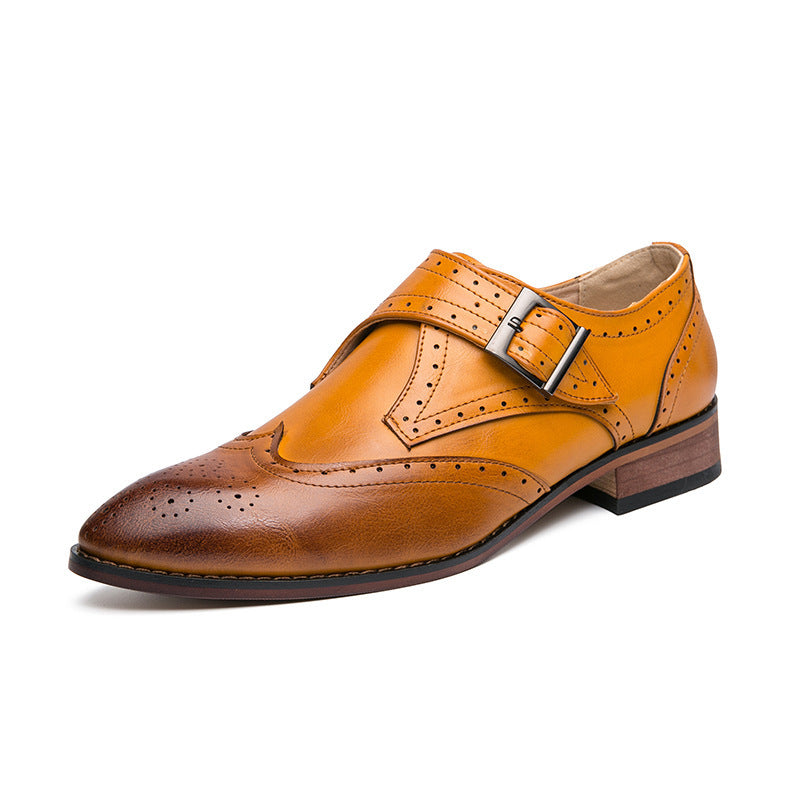 Zapatos de cuero color block para hombre: tendencia de moda