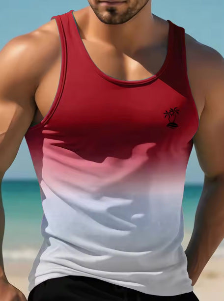Men's Digital-Print Sleeveless Tank Top