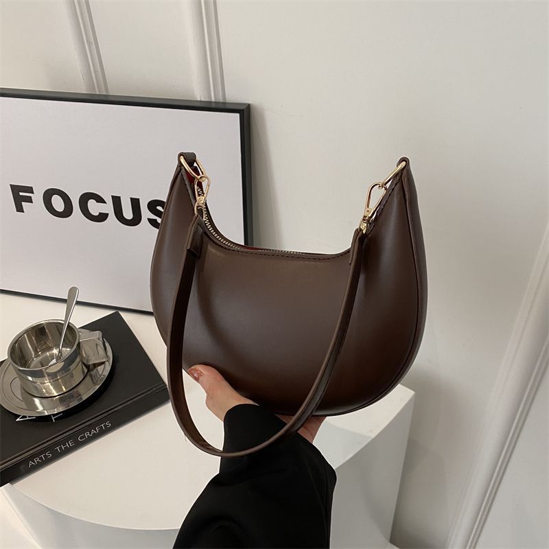 Bolso de Hombro Texturizado Niche Crescent, Nuevo y Sencillo, que Combina con Todo, Para Mujer