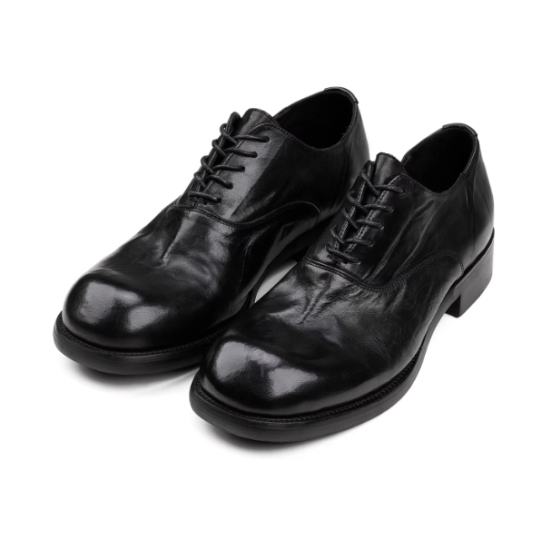 Zapatos elegantes de cuero para el día a día en piel ahumada de vacuno