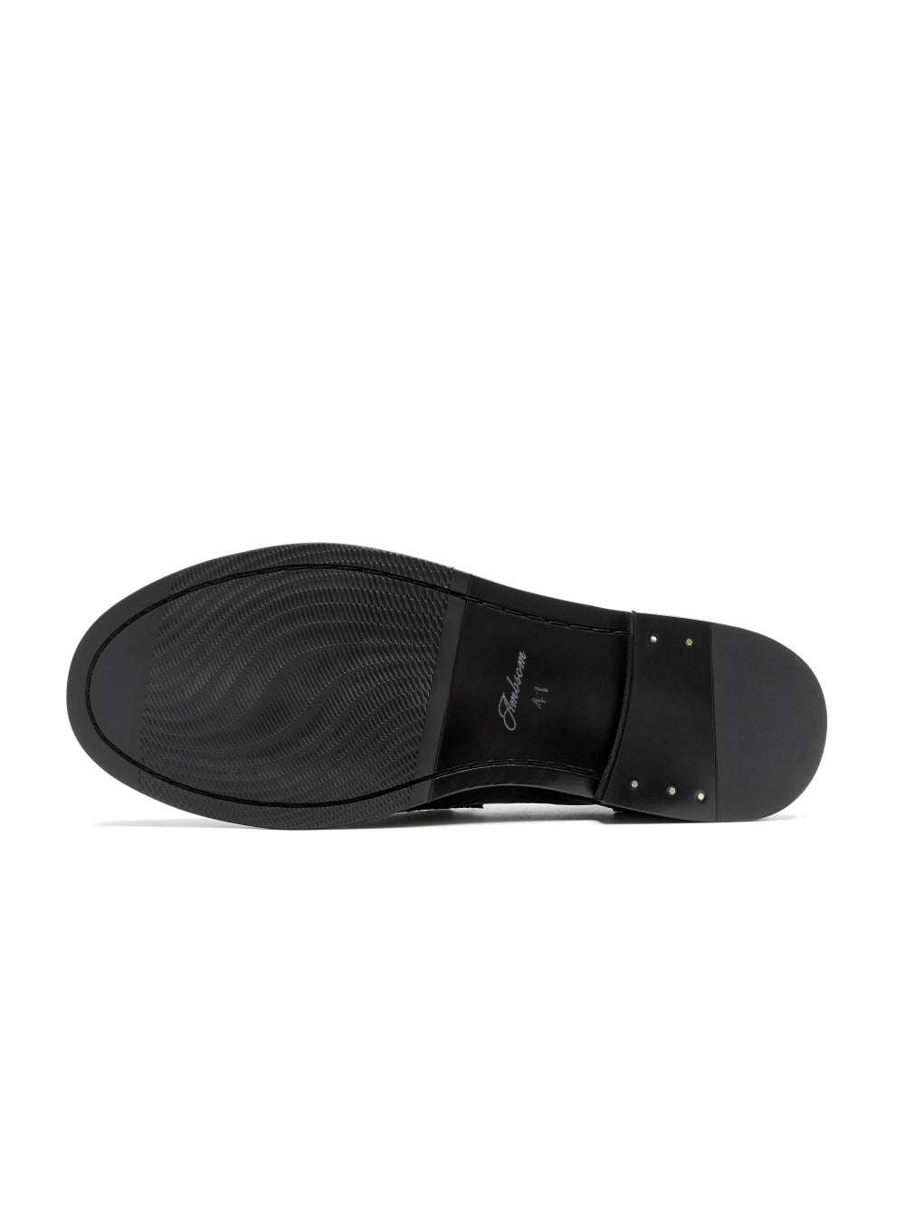 Mocasines de cuero sin cordones Zapatos casuales de cuero genuino plisados