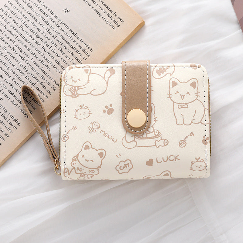 Cartera de mano para mujer estilo japonés, sencilla y linda