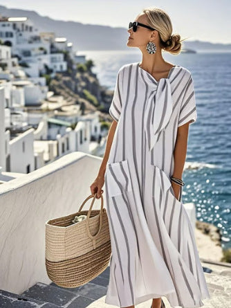 Women's Casual Loose Fashion Solid Color Dress