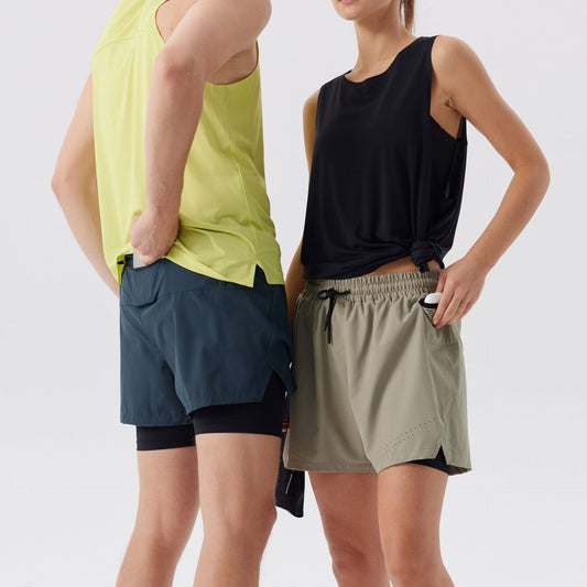 Men's Double-Layer Sports Shorts