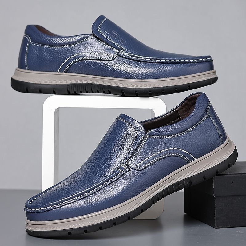 Zapatos casuales de cuero impermeables ligeros para hombre