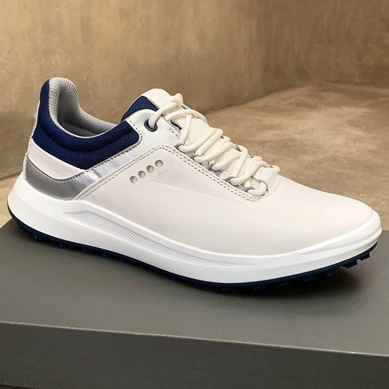Zapatos de golf de piel de vacuno de primera capa, zapatos deportivos casuales, suelas de goma ligeras, resistentes al desgaste, antideslizantes para senderismo
